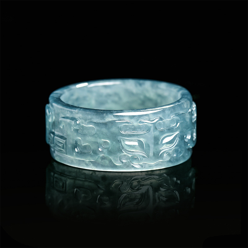Jewelry & Watches Sp Z Oo Janów Lubelski - Myanmar Jadeite Taotie Ring Fashion Accessories