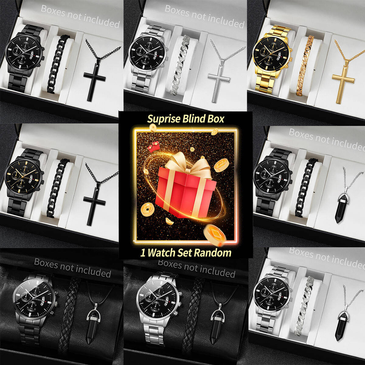 Jewelry Organizer Watches - Surprise Mystery Watch Blind Box-3PCS/Set Fashion