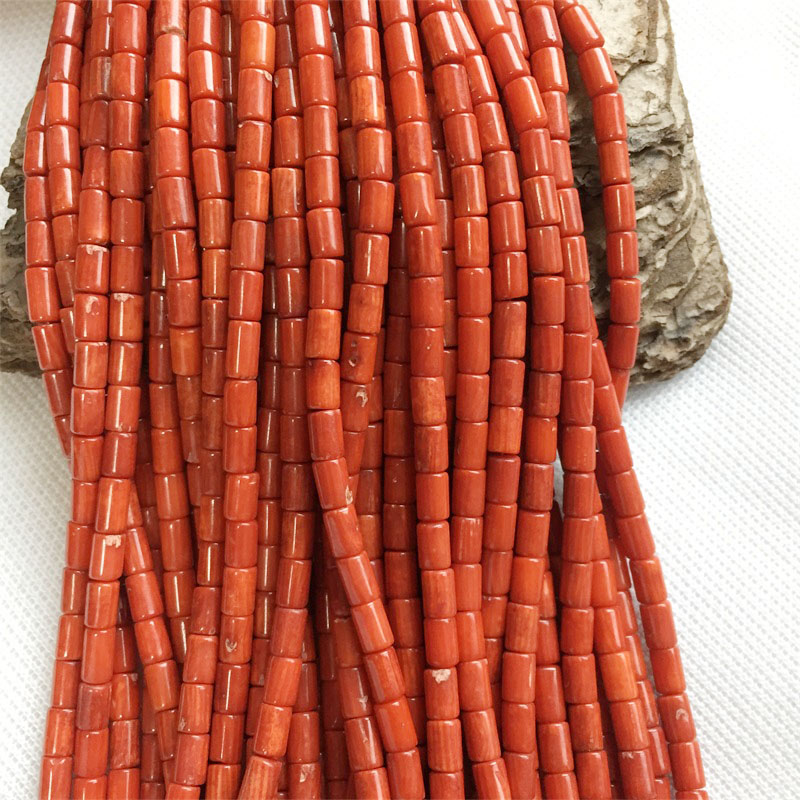 Rare 4*6MM Round Tube Orange R - Gemstone Bracelet Healing 评论和价格