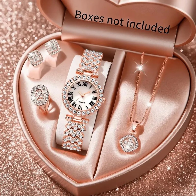 5PCS Luxury Rhinestone Women's - Jewelry Clasp Watches 评论和价格