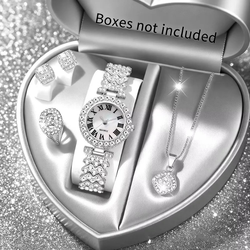 5PCS Luxury Rhinestone Women's - Jewelry Clasp Watches 评论和价格