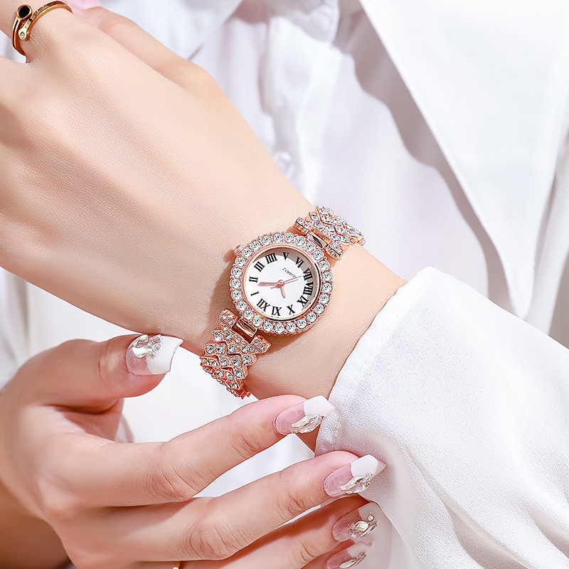 5PCS Luxury Rhinestone Women's - Jewelry Clasp Watches 评论和价格