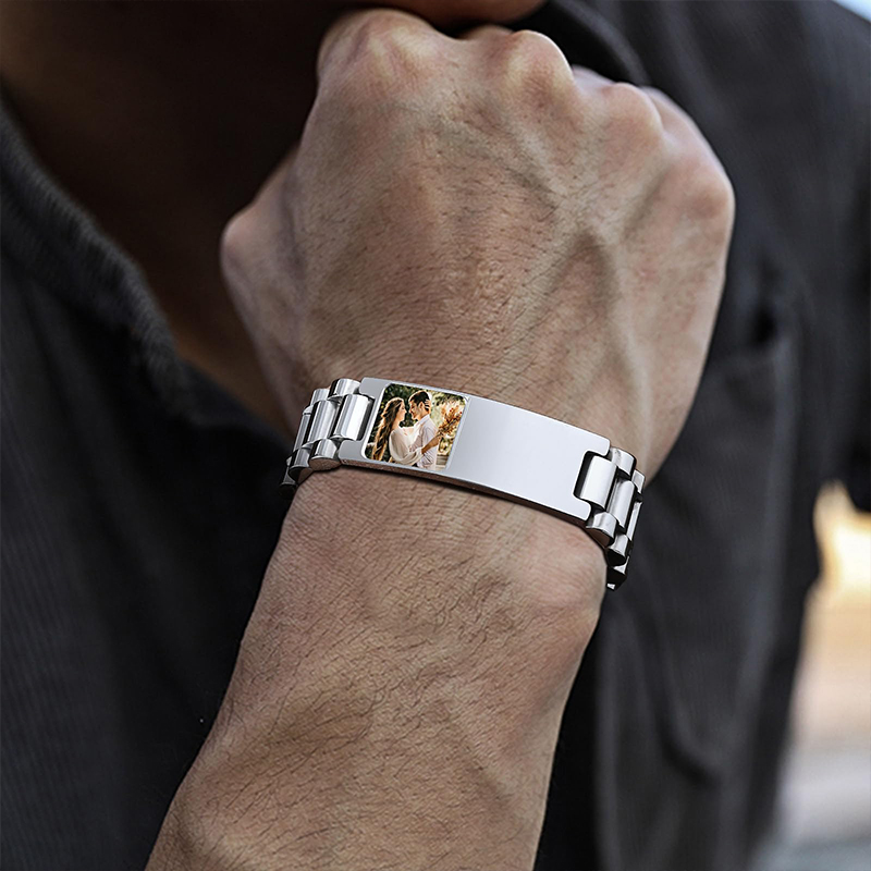 Custom Picture Text Bracelet W - Jewelry Clasp Watches 评论和价格