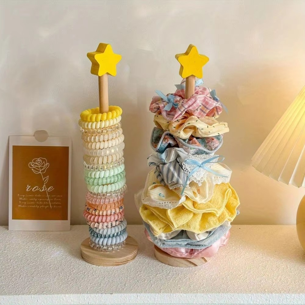 Wood Desktop Hair Rope Holder  - Jewelry Organizer Watches 评论和价格
