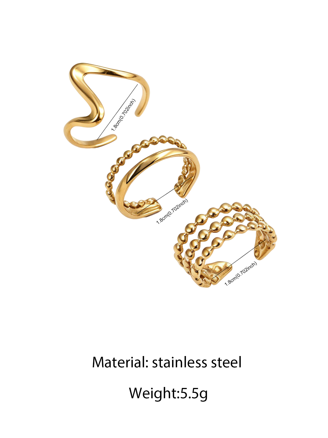 Minimalist Adjustable Open Rin - Minimalist Ring Stackable 评论和价格