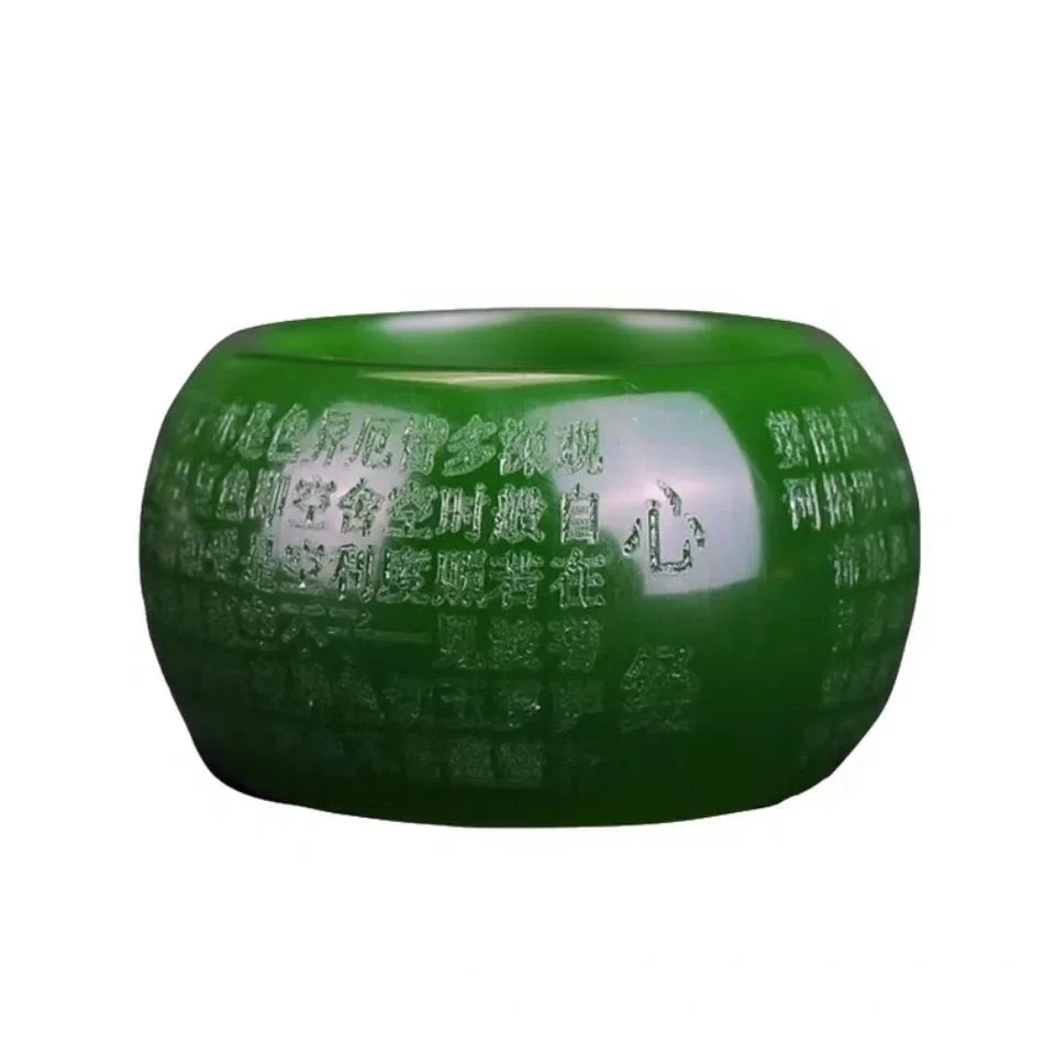 Natural Green Jade 22mm Ring H - Jewelry & Watches Sp Z Oo Janów Lubelski 评论和价格