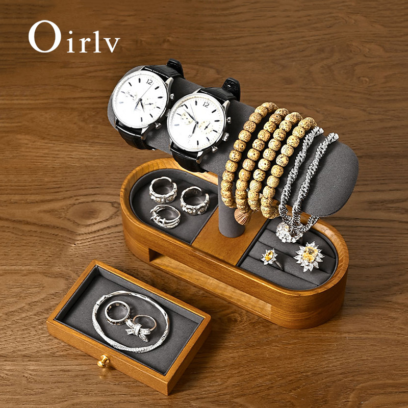 Oirlv Solid Wood Watch Organiz - Jewelry Organizer Watches 评论和价格
