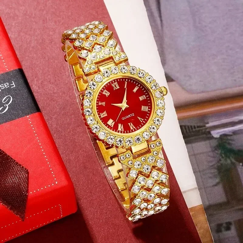 Golden Luxury Watch Women Ring - Jewelry Clasp Watches 评论和价格