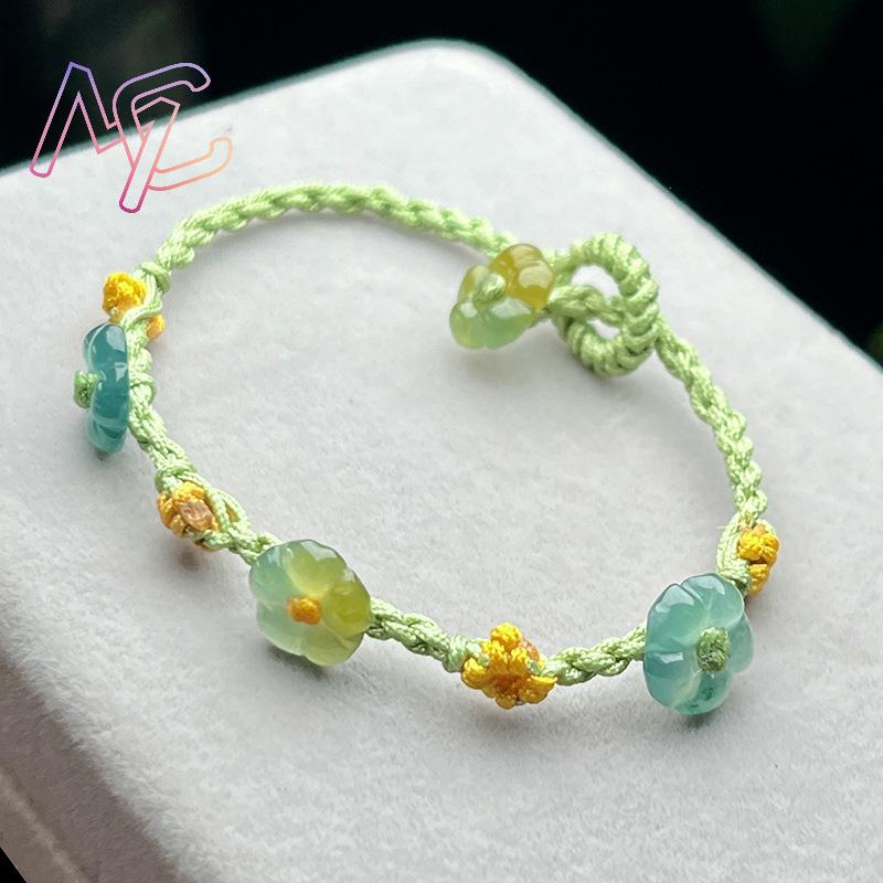Myanmar Jadeite Flower Bracele - Jewelry & Watches Sp Z Oo Janów Lubelski 评论和价格