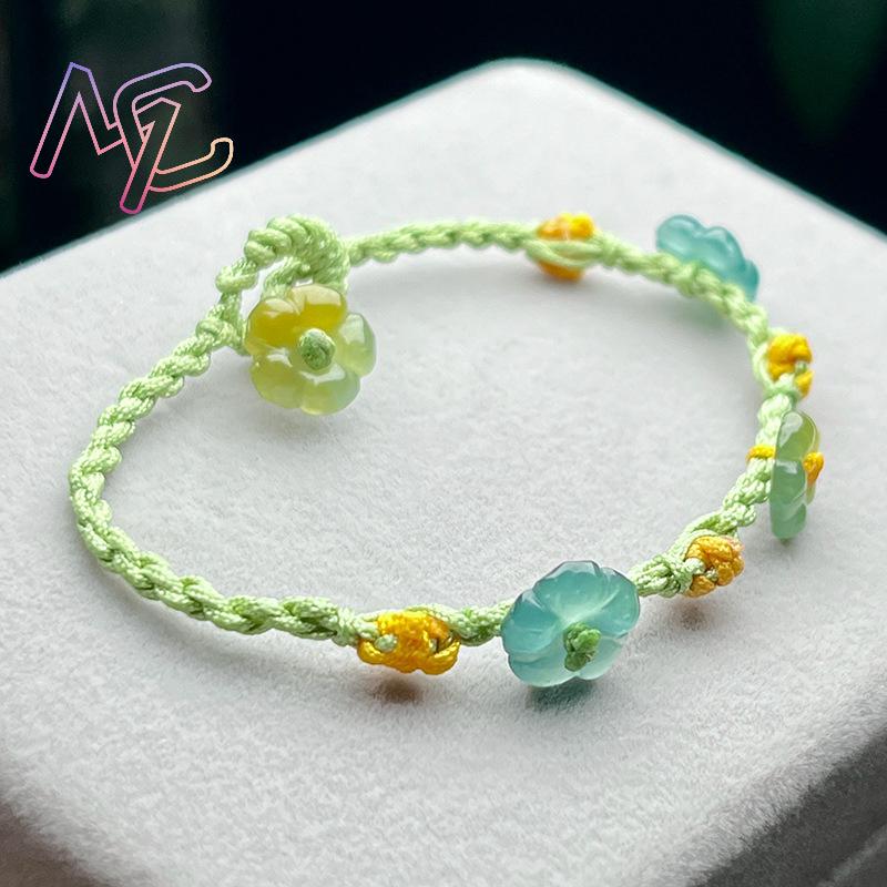 Myanmar Jadeite Flower Bracele - Jewelry & Watches Sp Z Oo Janów Lubelski 评论和价格
