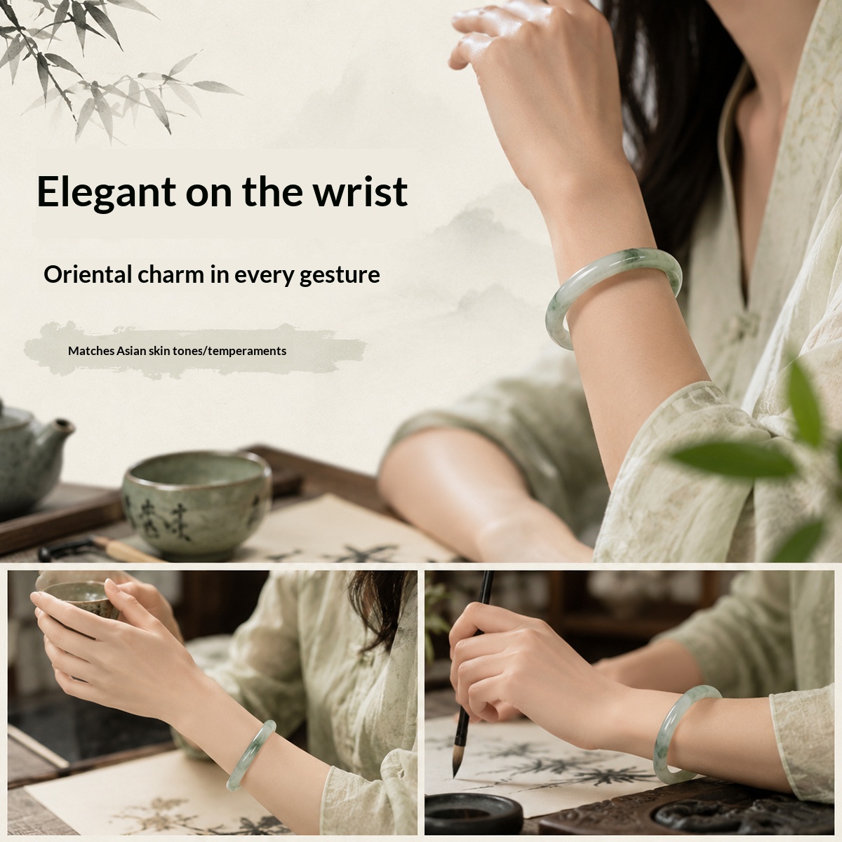 Natural Tianshan Jade Round Ba - Gemstone Bracelet Healing 评论和价格