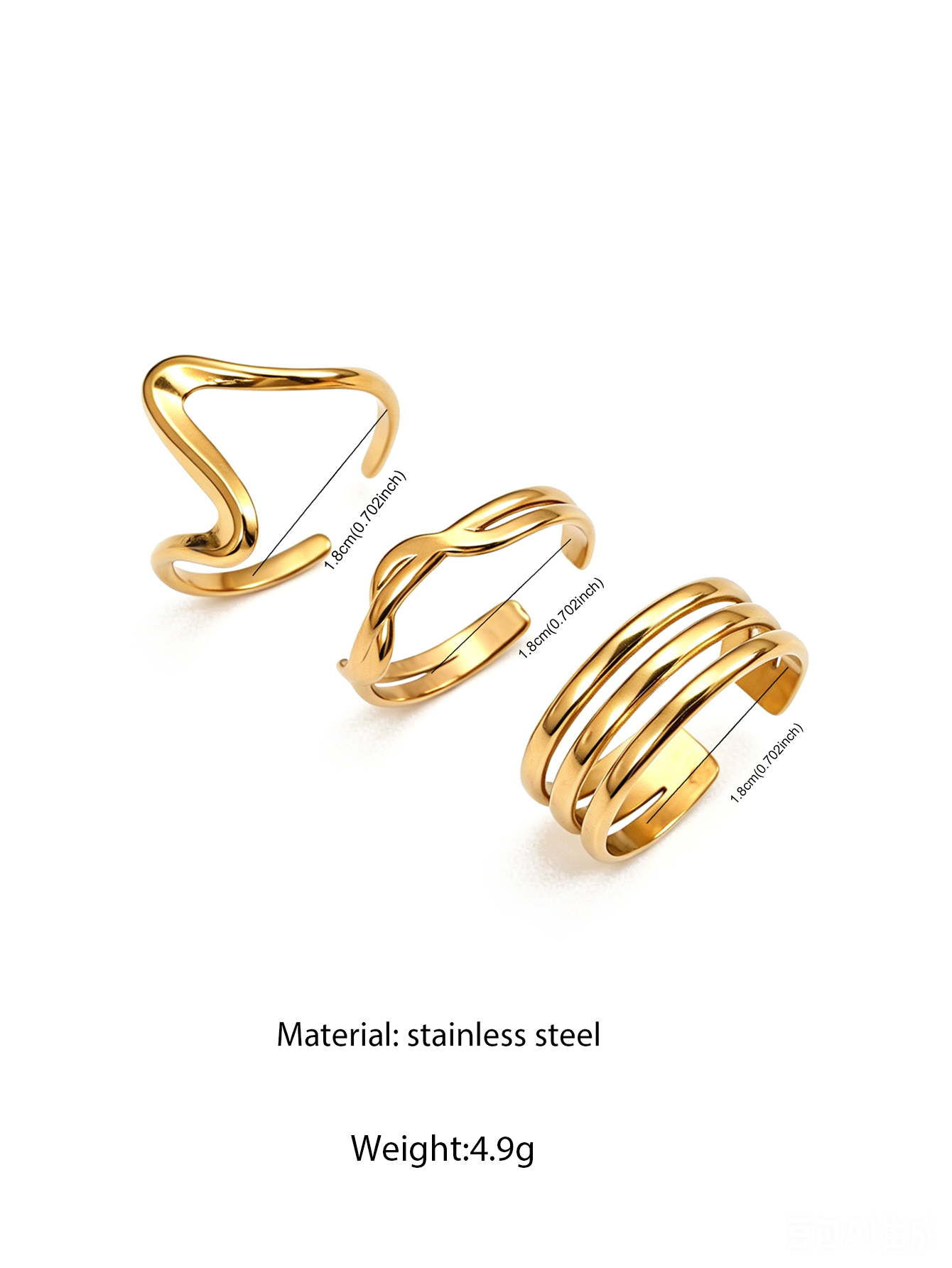 Women's Dainty Stackable Open  - Minimalist Ring Stackable 评论和价格