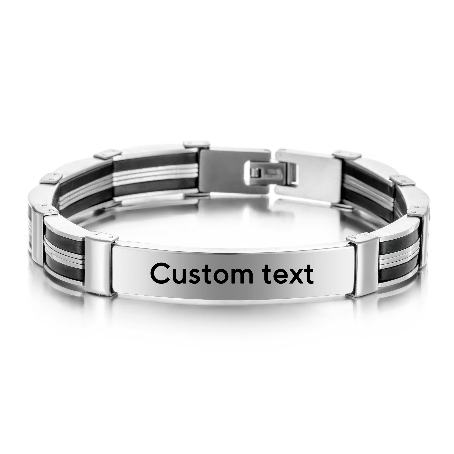 Punk Custom TEXT Name Men Stai - Jewelry Clasp Watches 评论和价格