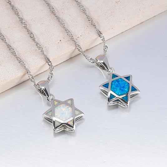 Star of David Opal Pendant Nec - Jewelry & Watches Sp Z Oo Janów Lubelski 评论和价格