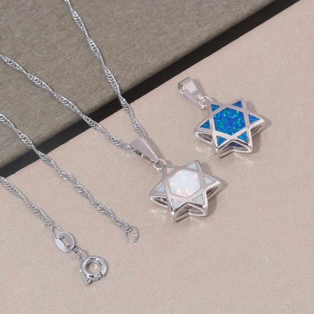 Star of David Opal Pendant Nec - Jewelry & Watches Sp Z Oo Janów Lubelski 评论和价格