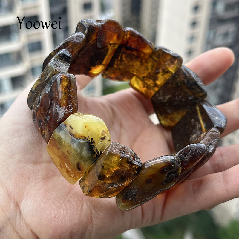 100% Real Amber Bracelet&Bangl - Gemstone Bracelet Healing 评论和价格