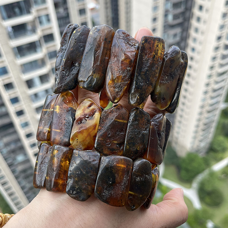 100% Real Amber Bracelet&Bangl - Gemstone Bracelet Healing 评论和价格