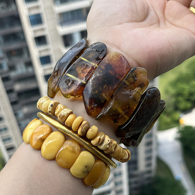 100% Real Amber Bracelet&Bangl - Gemstone Bracelet Healing 评论和价格