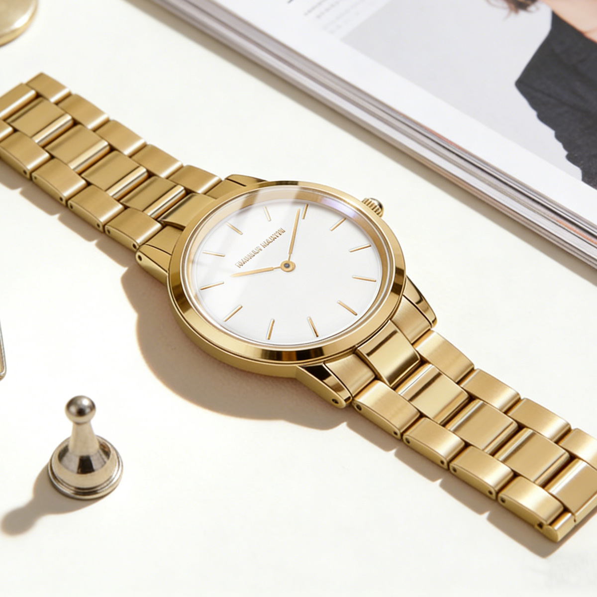 Womens Watch Rose Gold Stainle - Jewelry Clasp Watches 评论和价格