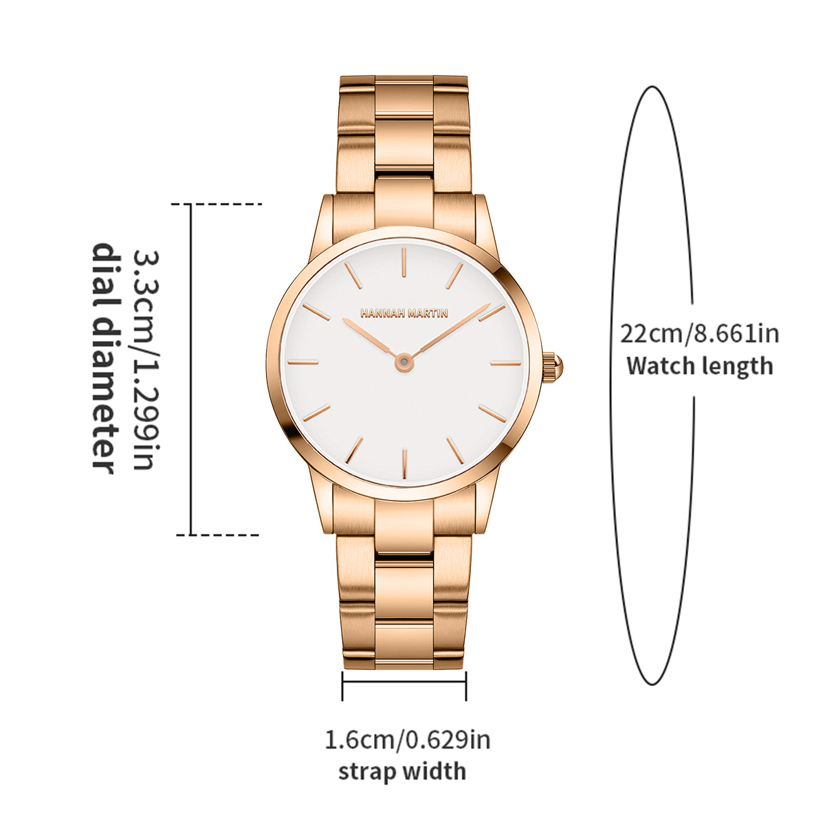 Womens Watch Rose Gold Stainle - Jewelry Clasp Watches 评论和价格