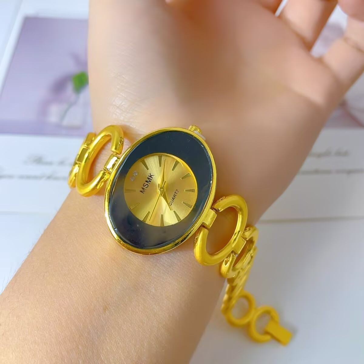 New American 24K Gold Plated W - Jewelry Clasp Watches 评论和价格