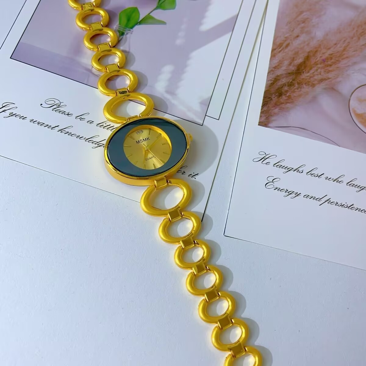 New American 24K Gold Plated W - Jewelry Clasp Watches 评论和价格