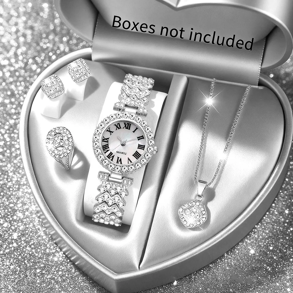 2026 5pcs Elegant Rhinestone W - Jewelry Clasp Watches 评论和价格